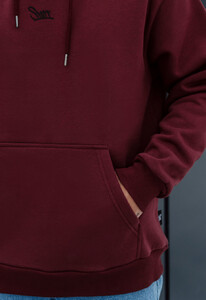 Фото - Бордовое теплое худи Staff bordo oversize fleece - Men box