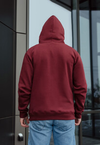 Фото - Однотонное бордовое худи Staff bordo basic fleece - Men box