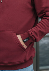 Фото - Однотонное бордовое худи Staff bordo basic fleece - Men box