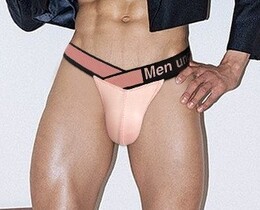 Фото - Эротические трусы танга от бренда Pump розового цвета - Men box