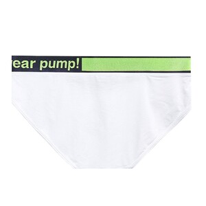 Фото - Труси бріфи Pump білого кольору із салатовою резинкою - Men box