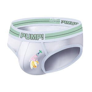 Фото - Мужские брифы Pump белого цвета с мятным поясом - Men box