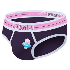 Фото - Брифы от бренда Pump фиолетового цвета с белой окантовкой - Men box