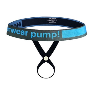 Фото - Эротические джоки с открытым передом Pump синего цвета - Men box