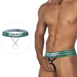Фото - Эротические трусы с открытым передом Pump зеленого цвета - Men box