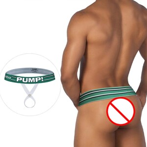 Фото - Эротические трусы с открытым передом Pump зеленого цвета - Men box