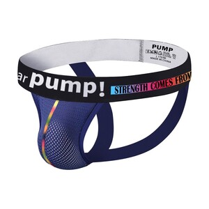 Фото - Эротические трусы джоки Pump сетчатые черного цвета - Men box