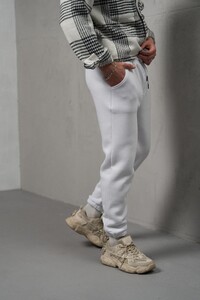 Фото - Зимові чоловічі штани Intruder Fleece білі з тринитки - Men box