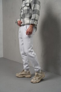 Фото - Зимові чоловічі штани Intruder Fleece білі з тринитки - Men box