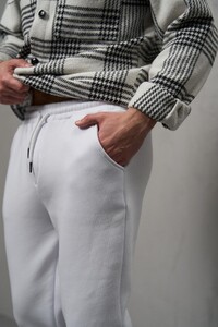 Фото - Зимові чоловічі штани Intruder Fleece білі з тринитки - Men box