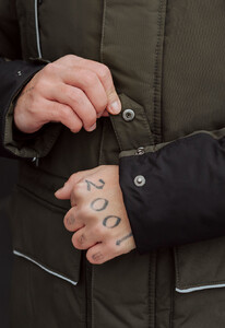 Фото - Чоловіча двоколірна зимова парка Staff sta khaki & black - Men box