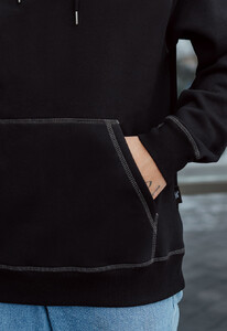 Фото - Тепле худі чорного кольору Staff black logo seam oversize fleece - Men box