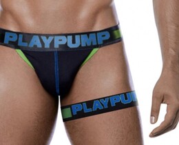 Фото - Еротична чоловіча стрічка Play Pump чорно-зеленого кольору - Men box