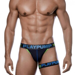 Фото - Эротическая мужская лента Play Pump черно-зеленого цвета - Men box