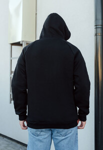 Фото - Чорне оверсайз худі Staff warrior oversize fleece - Men box