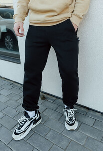 Фото - Черные спортивные штаны на флисе Staff black fleece - Men box