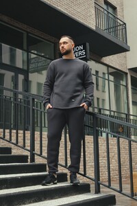 Фото - Повседневный костюм на флисе Intruder Stout цвета графит - Men box