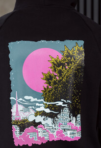 Фото - Черное худи с ярким принтом Staff pink moon oversize fleece - Men box