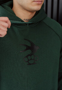 Фото - Тепле темно-зелене худі Staff bones oversize fleece - Men box