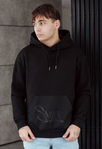 Фото - Черное худи с логотипом Staff black netting oversize fleece - Men box
