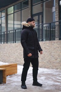 Фото - Повсякденна парка від Intruder чорного кольору HotWint - Men box