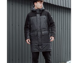 Фото - Черно-серая зиимняя парка Staff sta graphite & black - Men box