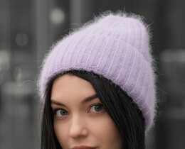 Фото - Женская шапка сиреневого цвета Staff 101 lilac - Men box