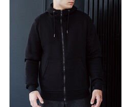 Фото - Однотонне чорне худі Staff zip basic black fleece - Men box