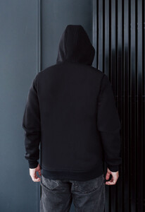 Фото - Однотонне чорне худі Staff zip basic black fleece - Men box