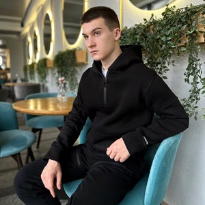 Фото - Базовое худи Pobedov Concord (трехнитка) черного цвета - Men box