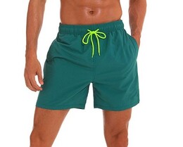 Фото - Спортивные пляжные шорты от бренда Escatch зеленого цвета - Men box