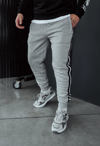Фото - Спортивные штаны с лампасами Staff lampas gray melange fleece - Men box