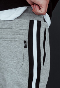 Фото - Спортивные штаны с лампасами Staff lampas gray melange fleece - Men box