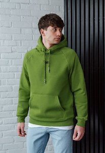 Фото - Утеплене худі салатового кольору Staff green logo oversize fleece - Men box