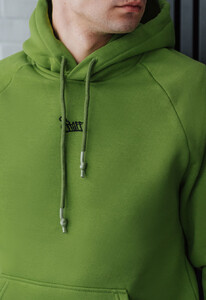 Фото - Утеплене худі салатового кольору Staff green logo oversize fleece - Men box