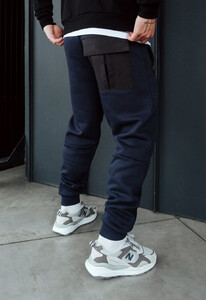 Фото - Теплые мужские спортивные штаны Staff ch navy fleece - Men box