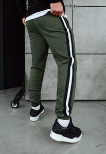 Фото - Теплые спортивные штаны с лампасами Staff lampas khaki fleece - Men box