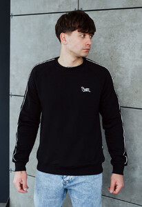 Фото - Черный свитшот с белым кантом Staff kant logo black - Men box