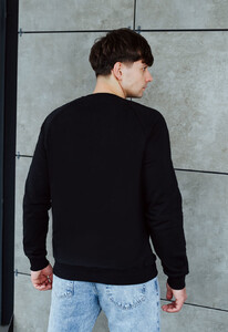 Фото - Черный свитшот с белым кантом Staff kant logo black - Men box