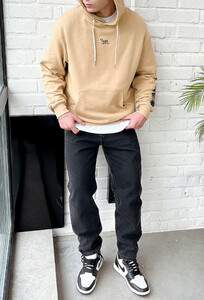 Фото - Бежевое оверсайз худи Staff wolf & logo oversize - Men box