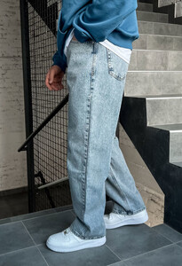 Фото - Светло-синие мужские джинсы Staff 74 с2 baggy light bluer - Men box