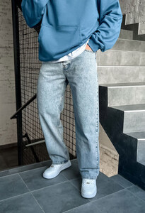 Фото - Светло-синие мужские джинсы Staff 74 с2 baggy light bluer - Men box