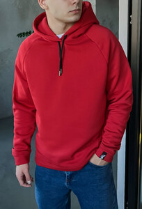 Фото - Зимове худі червоного кольору Staff red basic fleece - Men box