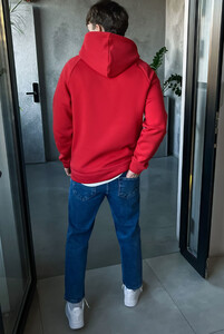 Фото - Зимове худі червоного кольору Staff red basic fleece - Men box