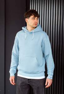 Фото - Голубое утепленное худи Staff light blue basic oversize fleece - Men box