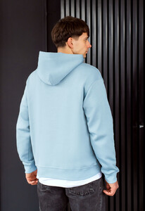 Фото - Голубое утепленное худи Staff light blue basic oversize fleece - Men box