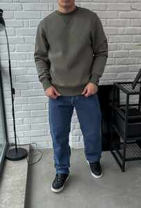 Фото - Темно-оливковый свитшот Staff dark olive basic fleece - Men box