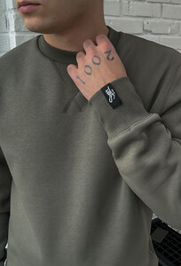 Фото - Темно-оливковый свитшот Staff dark olive basic fleece - Men box