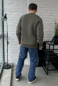 Фото - Темно-оливковый свитшот Staff dark olive basic fleece - Men box