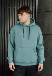 Фото - Однотонне бірюзове худі Staff turquoise basic oversize fleece - Men box